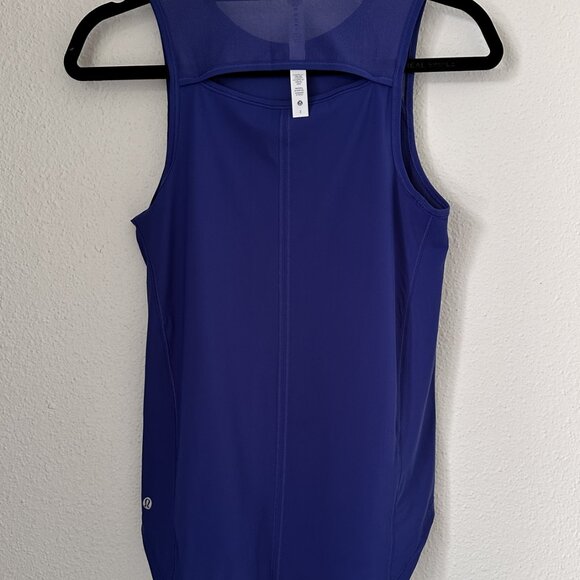 Lululemon Sculpt Tank Top Back Vent Indigo Cobalt Blue Size 2 Athleisure - Picture 4 of 7